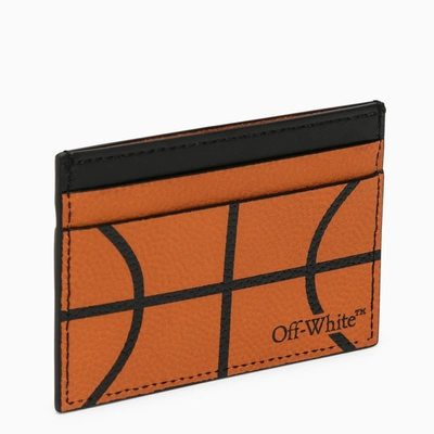 Shop Off-white Basketball Card Holder In Orange
