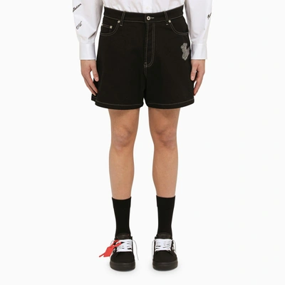Shop Off-white ™ | Black Cotton Short With Logo