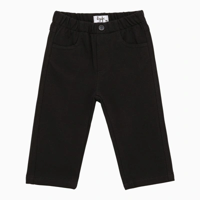 Il Gufo Deep Blue Cotton Trousers In Blue