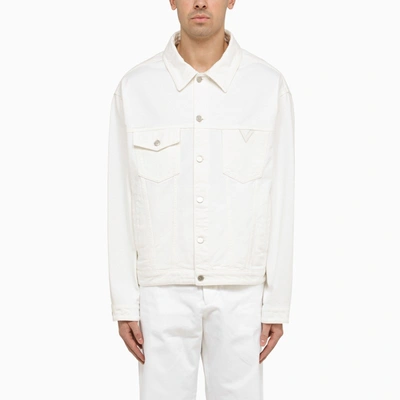 Shop Valentino White Cotton Shirt Jacket