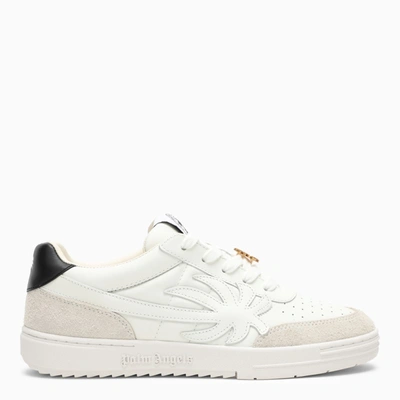 Shop Palm Angels | Palm Beach Trainer In White Leather