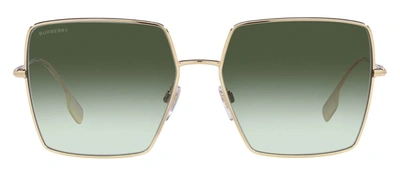 Shop Burberry Daphne Be 3133 11098e Oversized Square Sunglasses In Green