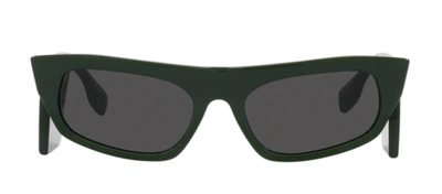 Shop Burberry Palmer Be 4385 403887 Geometric Sunglasses In Grey