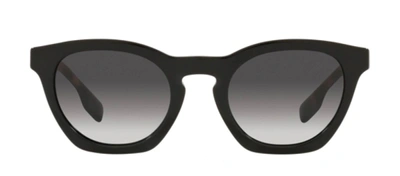 Shop Burberry Yvette Be 4367 39808g Geometric Sunglasses In Grey