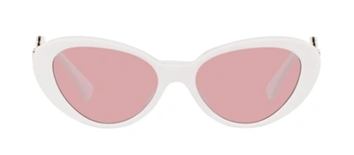 Shop Versace Ve 4433u 314/84 Cat Eye Sunglasses In Pink