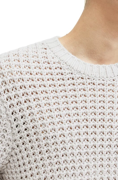 Shop Allsaints Illund Texture Stitch Sweater In Oyster Grey