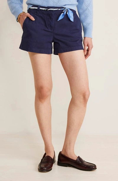 Shop Vineyard Vines Herringbone Stretch Cotton Shorts In Mallard Blue