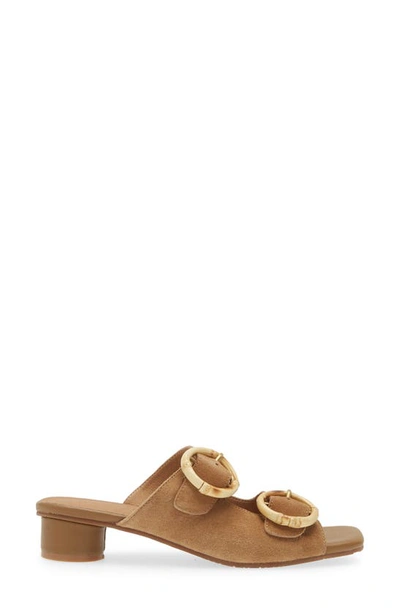 Chocolat Blu Eliza Sandal In Camel Suede