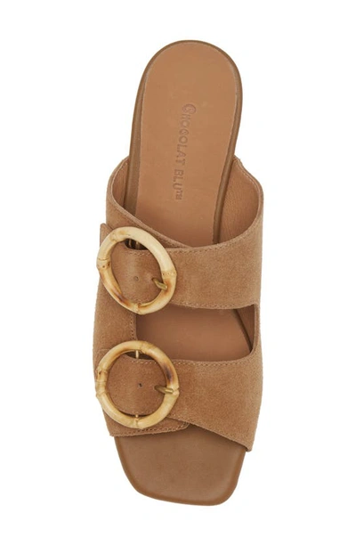 Chocolat Blu Eliza Sandal In Camel Suede