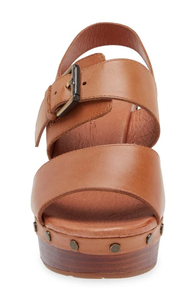 Chocolat Blu Women Garland Slingback Platform Sandal In Whiskey Leather In Whiskey Leather