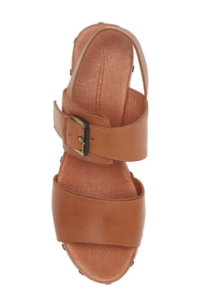 Shop Chocolat Blu Garland Slingback Platform Sandal In Whiskey Leather
