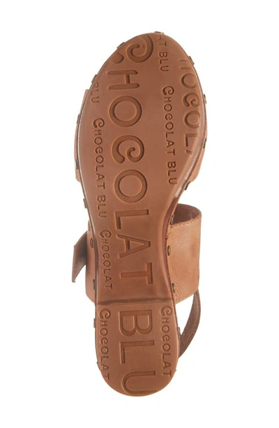 Shop Chocolat Blu Garland Slingback Platform Sandal In Whiskey Leather