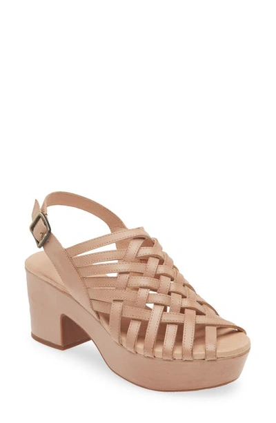 Shop Chocolat Blu Graham Platform Sandal In Tan Leather