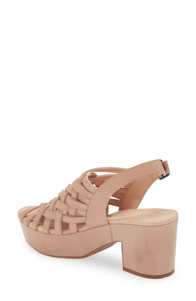 Chocolat Blu Graham Platform Sandal In Tan Leather