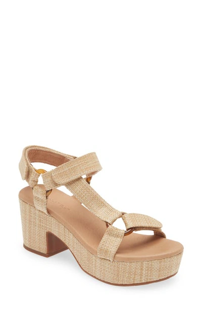 Shop Chocolat Blu Gilory Platform Sandal In Natural Raffia