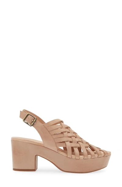 Chocolat Blu Graham Platform Sandal In Tan Leather