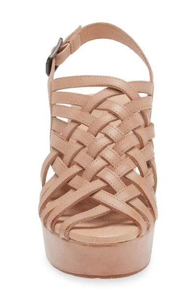 Chocolat Blu Graham Platform Sandal In Tan Leather