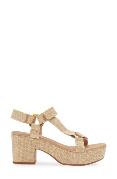 Chocolat Blu Gilory Platform Sandal In Natural Raffia