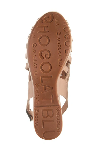 Chocolat Blu Graham Platform Sandal In Tan Leather