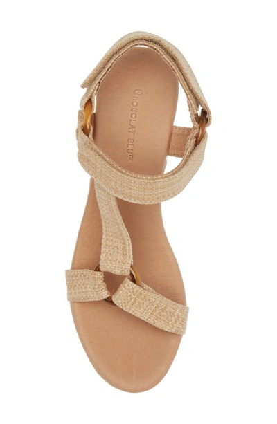 Chocolat Blu Gilory Platform Sandal In Natural Raffia