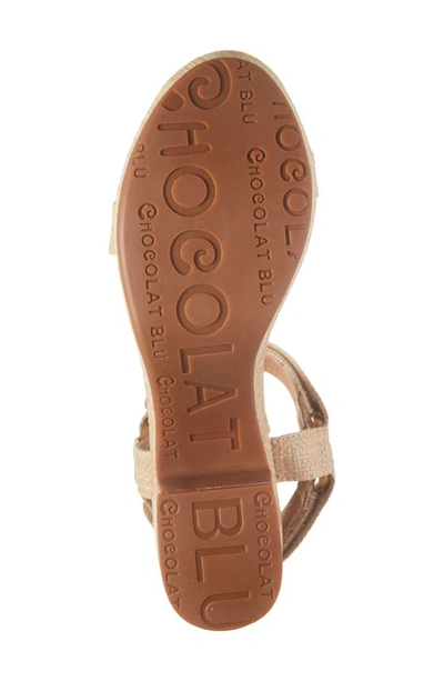 Chocolat Blu Gilory Platform Sandal In Natural Raffia