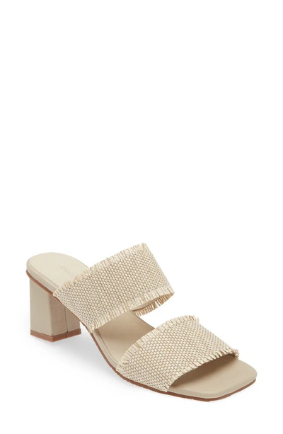 Shop Chocolat Blu Dom Slide Sandal In Cream Raffia