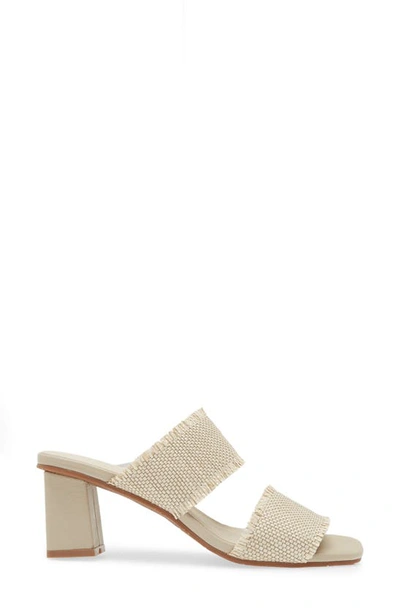 Chocolat Blu Dom Slide Sandal In Cream Raffia