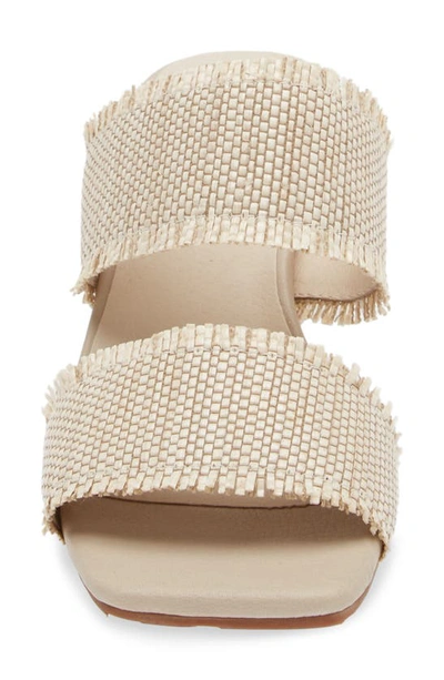 Chocolat Blu Dom Slide Sandal In Cream Raffia