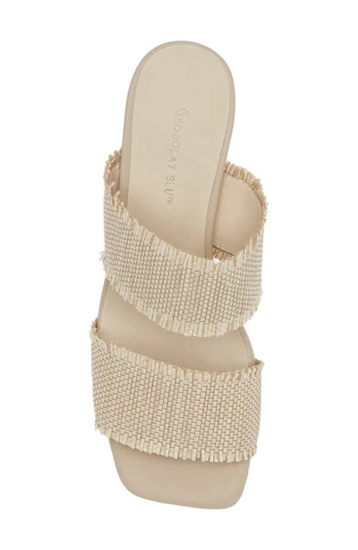 Chocolat Blu Dom Slide Sandal In Cream Raffia