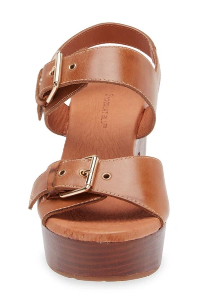 Chocolat Blu Gloriana Platform Sandal In Whiskey Leather