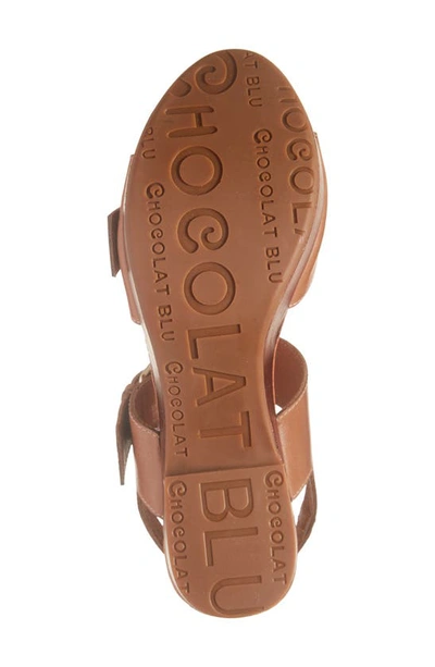 Chocolat Blu Gloriana Platform Sandal In Whiskey Leather