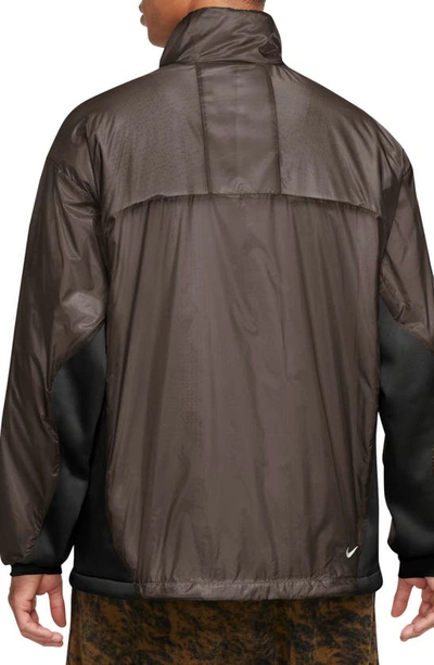 Shop Nike Acg Sierra Light Water Repellent Jacket In Baroque Brown/ Black