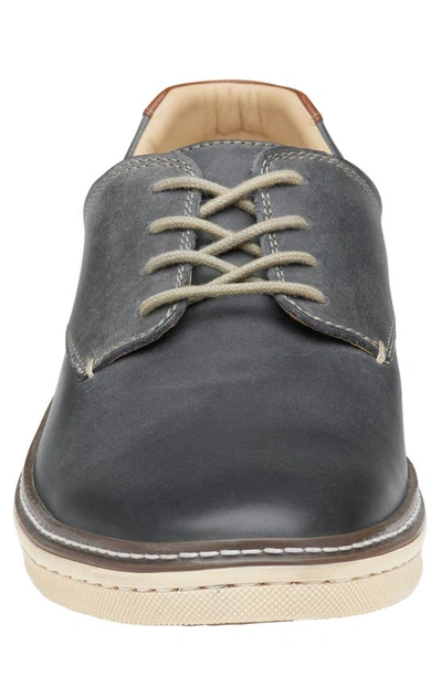 Shop Johnston & Murphy 'mcguffey' Plain Toe Derby In Gray Oiled Full Grain