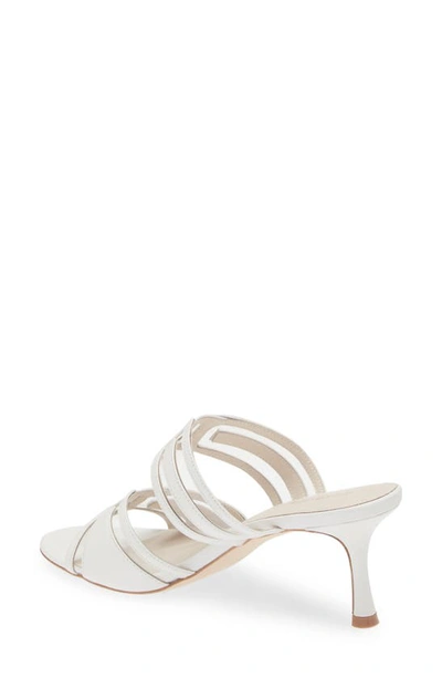 Koko + Palenki Maze Slide Sandal In White Leather