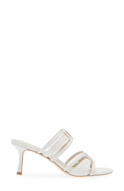 Koko + Palenki Maze Slide Sandal In White Leather