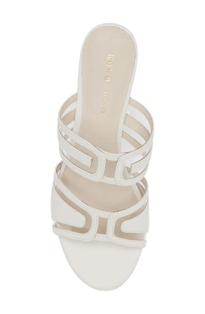 Shop Koko + Palenki Maze Slide Sandal In White Leather