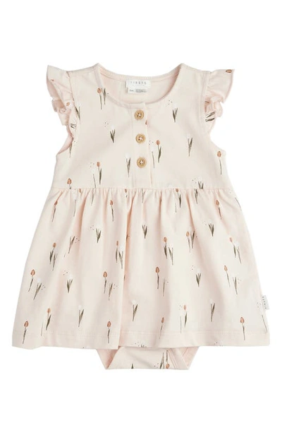 Shop Firsts By Petit Lem Tulip Skirted Bodysuit In Light Pink
