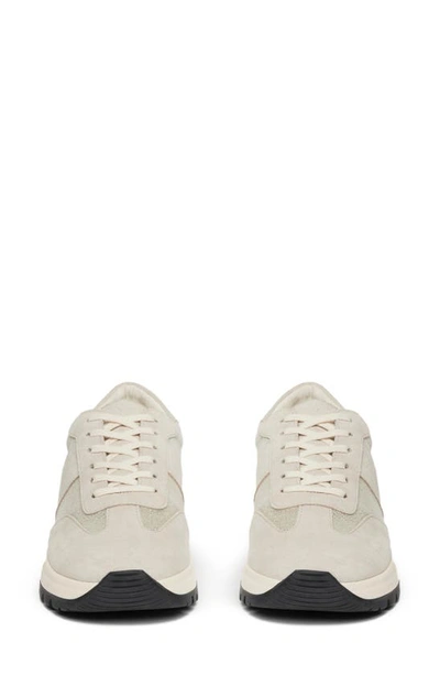 Shop Paige Maya Mixed Media Sneaker In Grey/ Champagne