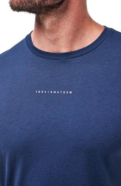Shop Travis Mathew On The Docks Cotton Graphic T-shirt In Total Eclipse