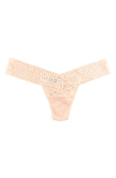 Shop Hanky Panky Daily Lace Low Rise Thong In Vanilla