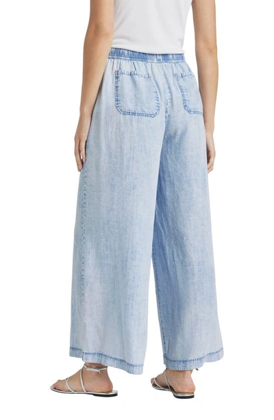 Splendid Angie Lyocell Palazzo Pants In Bleached Indigo