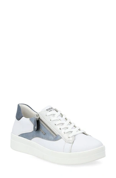 Shop Remonte Kendra Zip Sneaker In Weiss/ Ice/ Bleu/ Adria