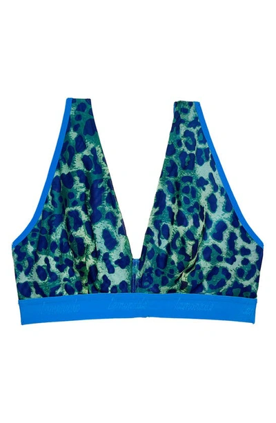 Shop Lemonade Dolls The Soft Mesh Leopard Print Fuller Cup Bralette In Green