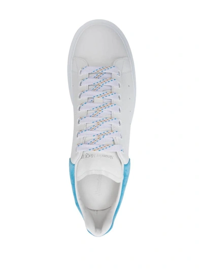 Shop Alexander Mcqueen Oversized Leather Sneakers In Clear Blue
