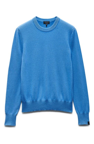 Shop Rag & Bone Harding Cashmere Crewneck Sweater In Blue