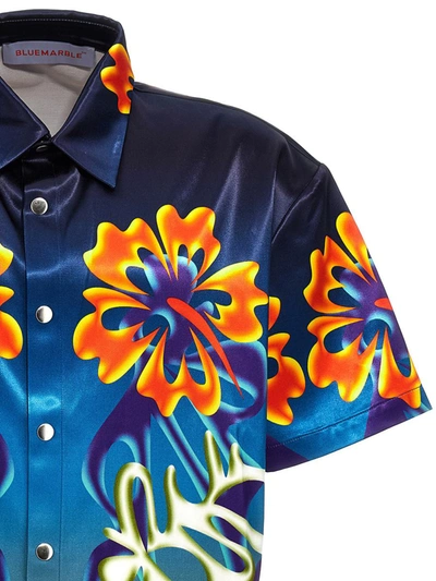 Shop Bluemarble 'hibiscus' Shirt In Multicolor