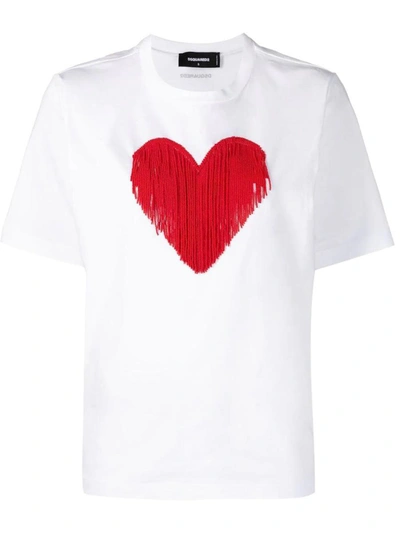 Shop Dsquared2 Graphic-print T-shirt In White/red