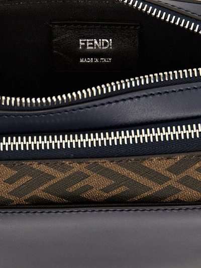 Shop Fendi 'camera Case Organizer Squared Ff' Crossbody Bag In Blue