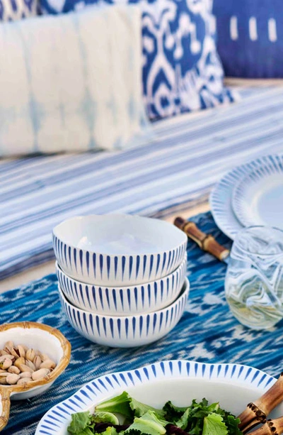 Juliska Sitio Stripe 4 Piece Dinnerware Place Setting In Delft Blue