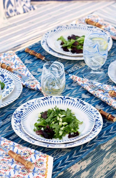 Shop Juliska Sitio Stripe Salad Plate In Delft Blue